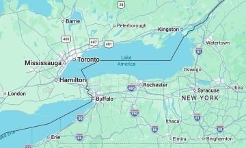Google Maps renames Lake Ontario to Lake America