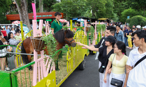 Tens of thousands flock to Saigon Zoo for animal parade