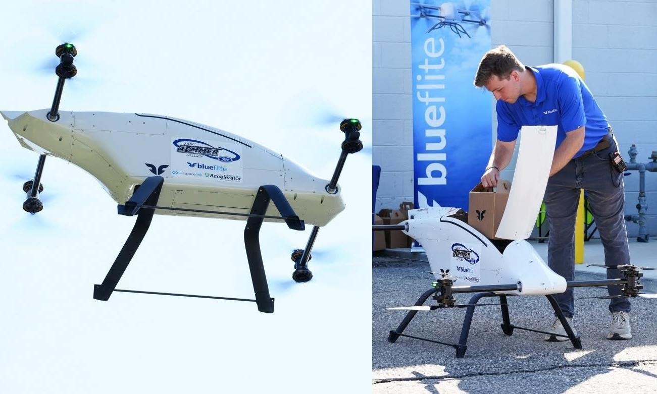 Car dealership uses drone to deliver auto parts to avoid traffic