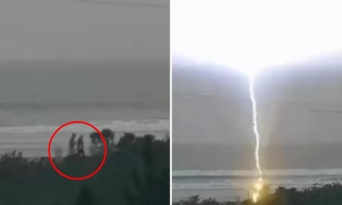 Tourist dies after lightning strike on beach walk