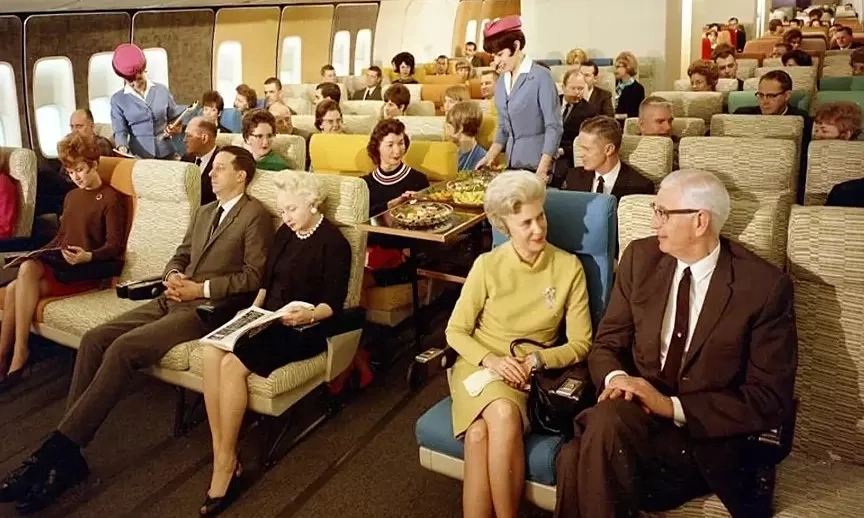 Air travel fashion: like attending a party over 60 years ago