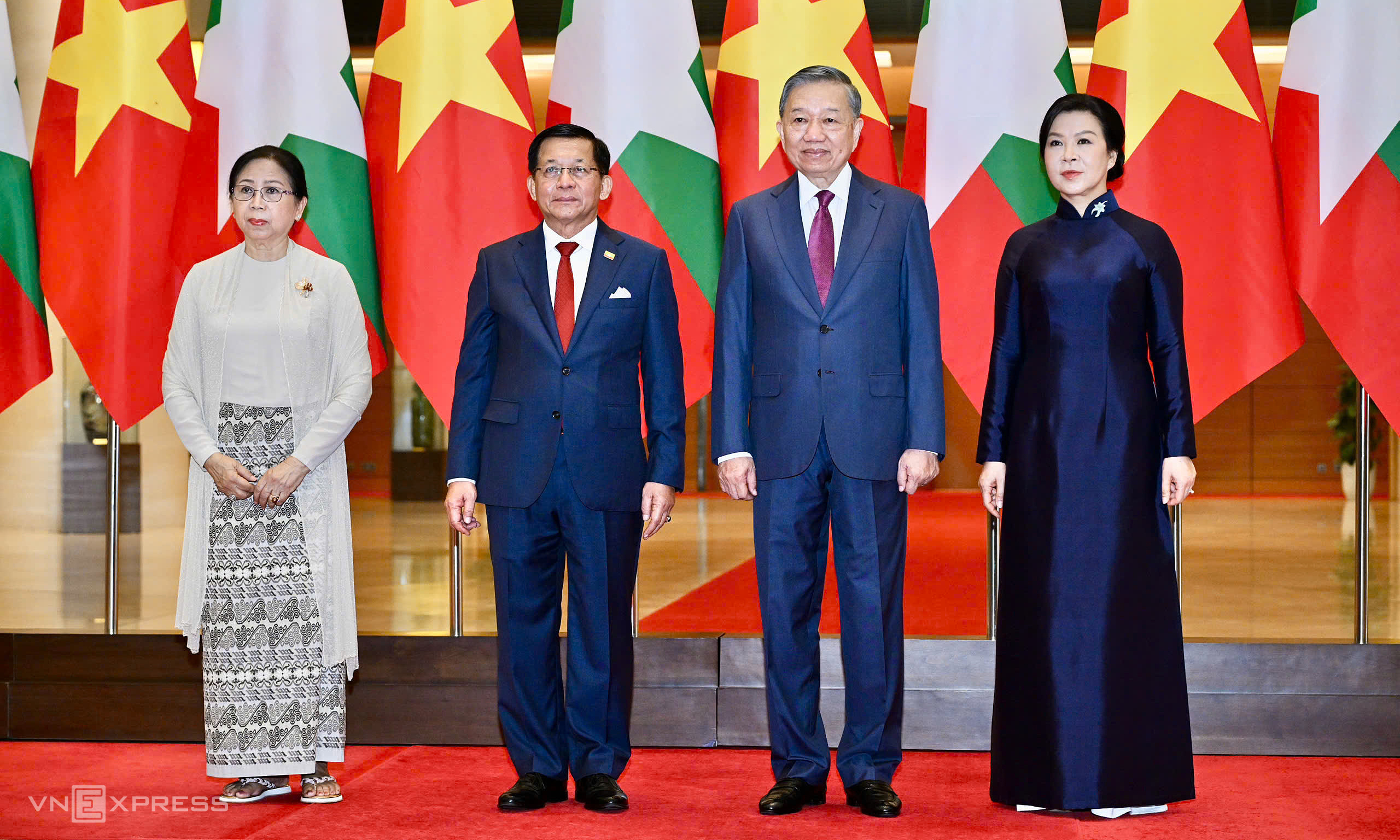 General Secretary, President hosts reception for Myanmar President