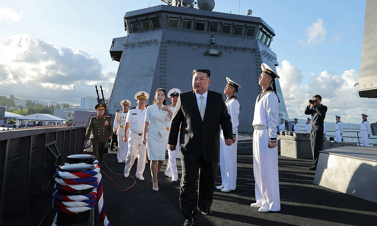 Kim Jong-un's daughter inspects North Korea's advanced warship