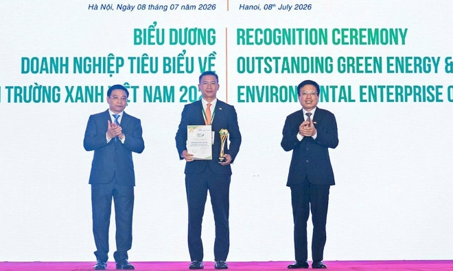 SHB among top 10 outstanding enterprises in green energy and environment