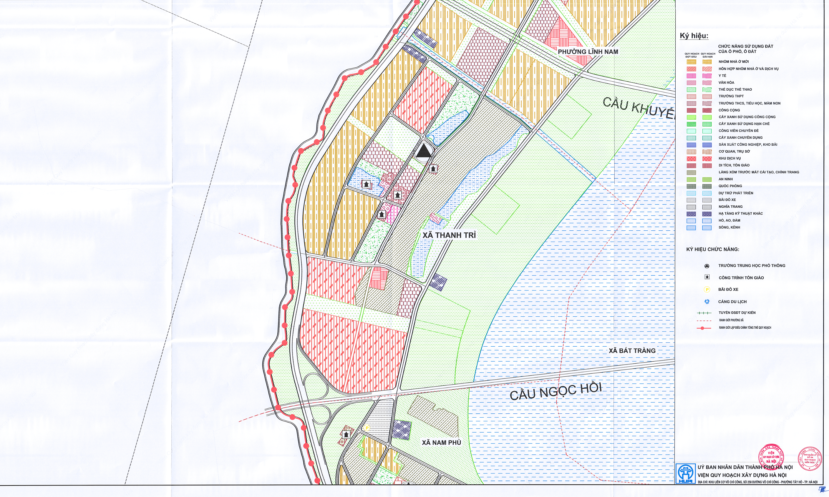 Proposed land use map for nine communes along the Red River