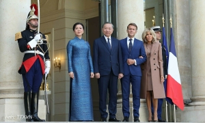 Reception ceremony for General Secretary and President To Lam's official visit to France