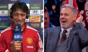 Lisandro Martinez playfully dismisses Carragher