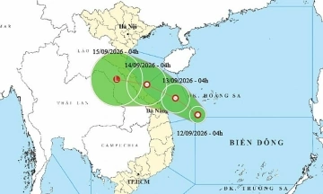 Tropical depression forms in the East Sea