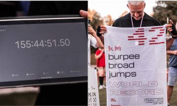 German athlete breaks marathon record with 30,000 burpee broad jumps
