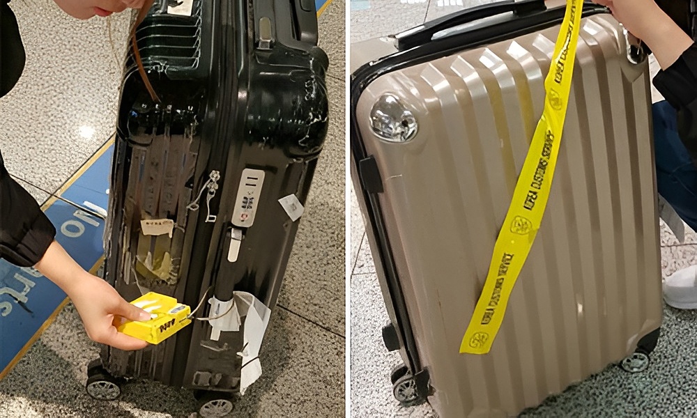 The meaning of multi-colored locks on passenger luggage at Korean airports