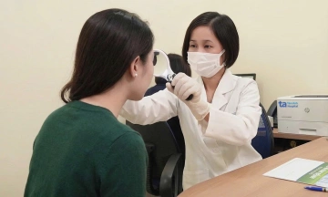 Young woman diagnosed with sun allergy