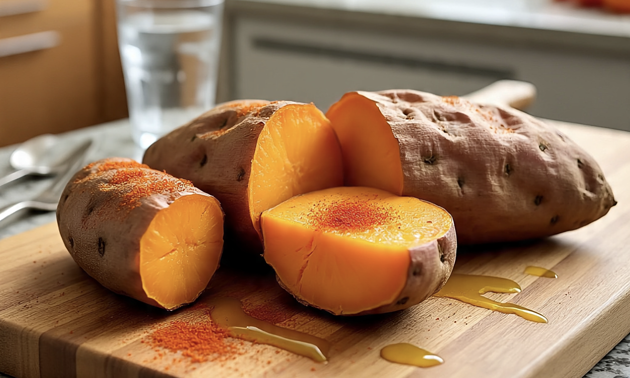 What happens to your eyes when you eat sweet potatoes?