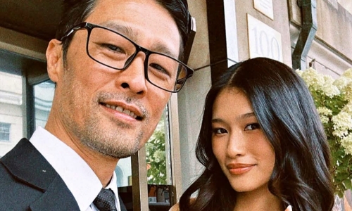 Johnny Tri Nguyen brings daughter to red carpet