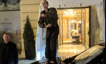 Celine Dion creates buzz dancing on car roof