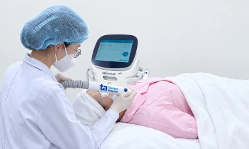 Facial lifting using ultrasound waves