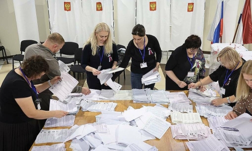 Russia's ruling party secures overwhelming victory