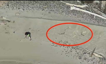 Tourists rescued after spelling 'SOS' with driftwood