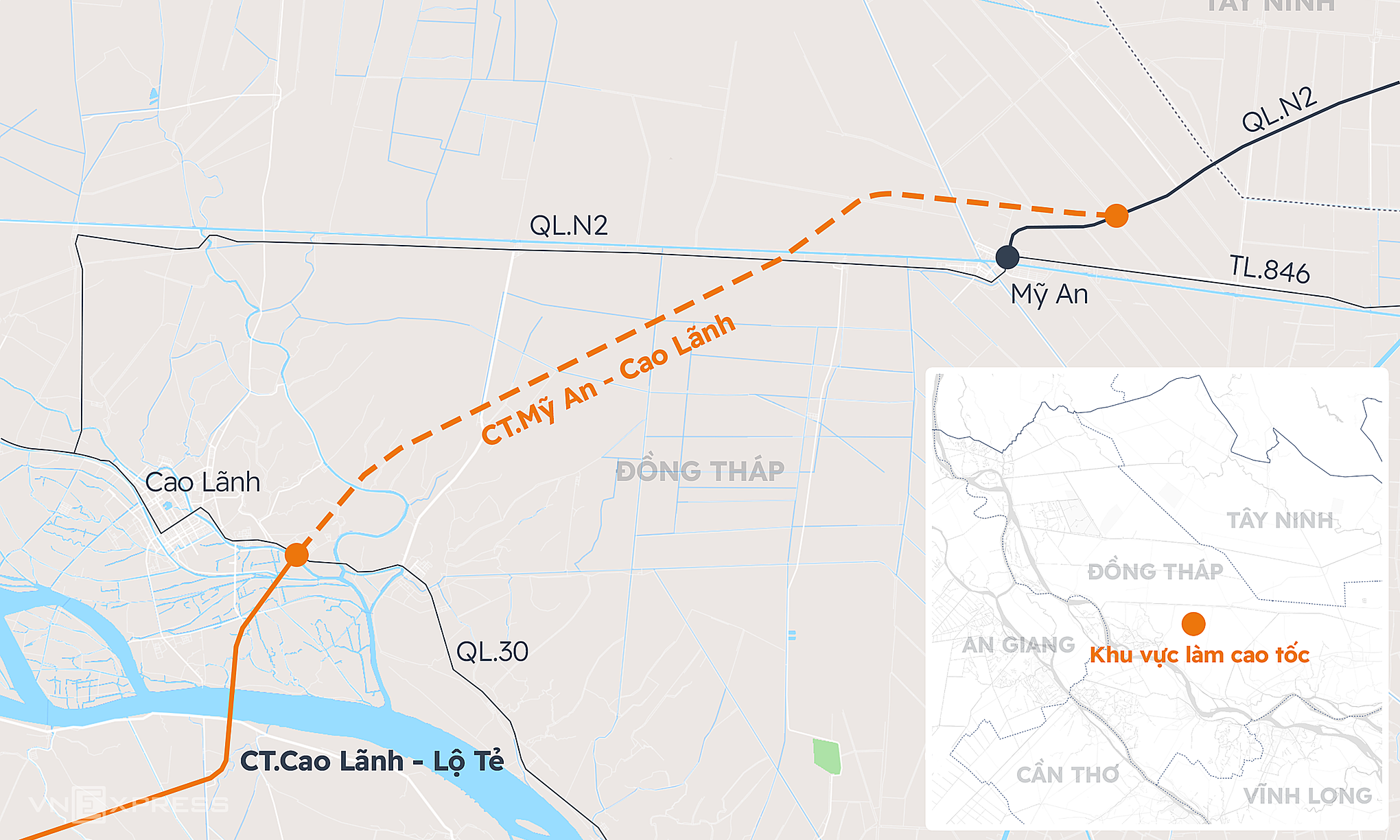 Proposal for over 4,660 billion VND to expand My An - Cao Lanh expressway