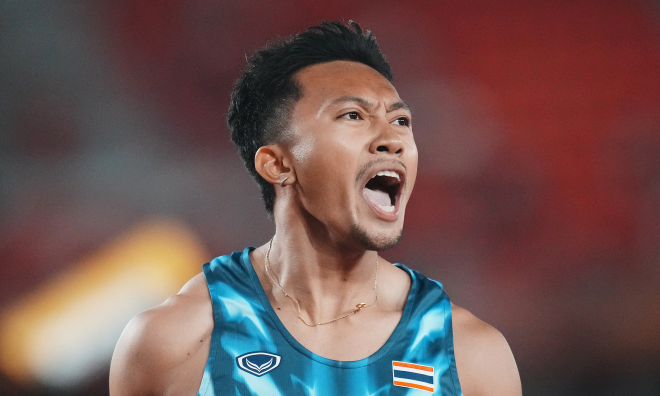 Thai athletics prodigy breaks 100m record at ASIAD