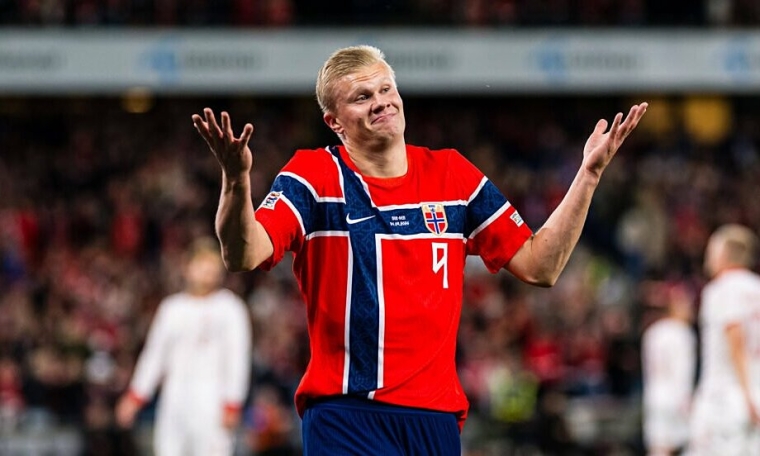Haaland's brace secures win for Norway in Nordic derby
