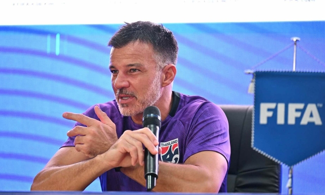 Thailand coach holds press conference after defeating Vietnam in FIFA ASEAN Cup