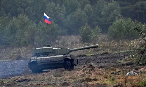 Russia's robot tank appears in exercise