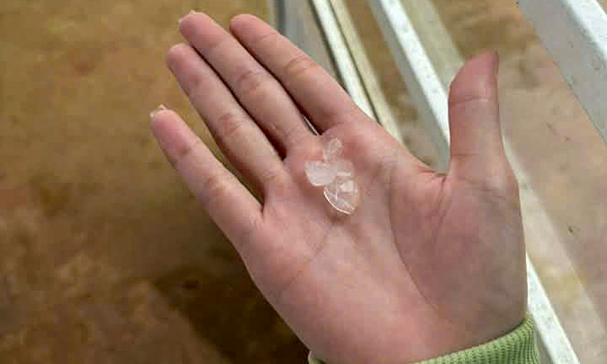 Hailstorm in Lam Dong