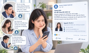 Does a company have the right to post a former employee's personal information online?